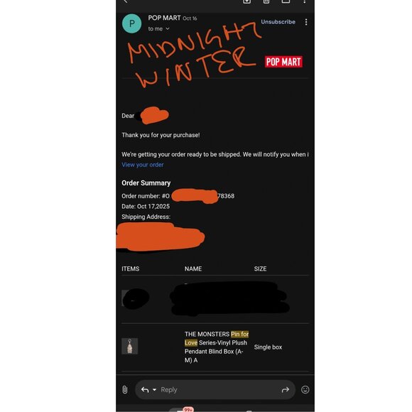 NEW Sealed Pin For Love "A" Labubu Plush Pendant from Pop Mart - Picture 8 of 8